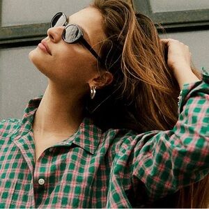 Madewell Black Oval Russel Sunglasses